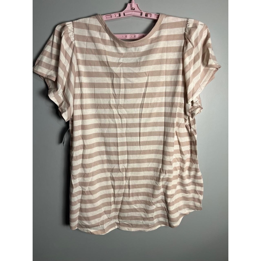 NWT Torrid Girlfriend Heritage Slub V-Neck Flutter Sleeve Tee‎ 3X - Picture 8 of 9